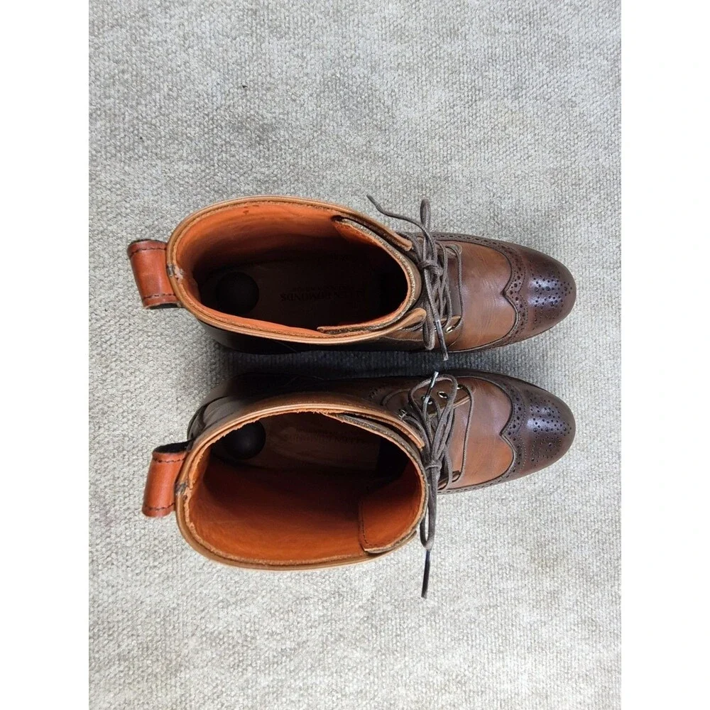 Allen Edmonds Dalton Boots Men Sz 9.5D Brown Wingtip Handmade in USA Shoe Tree